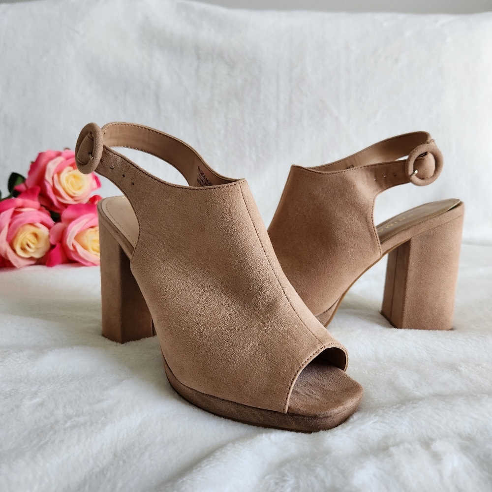 Primark synthetic suede platform chunky heel New size 7